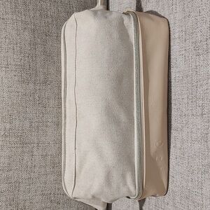 BEIS Cream and Tan Cosmetic Bag